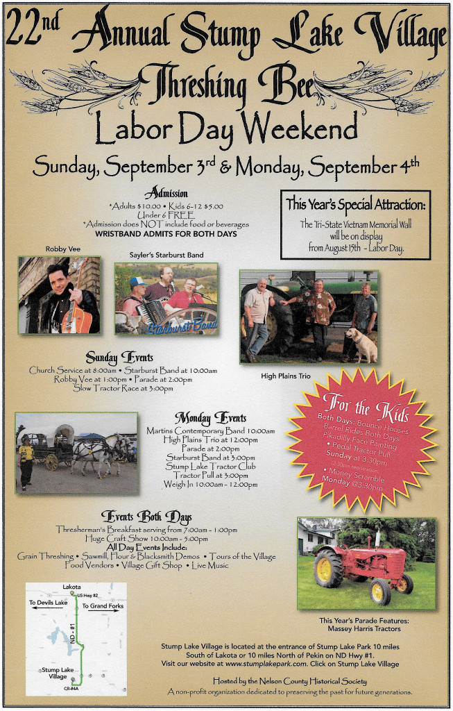 Upcoming Events | Stump Lake Park & Stump Lake Village